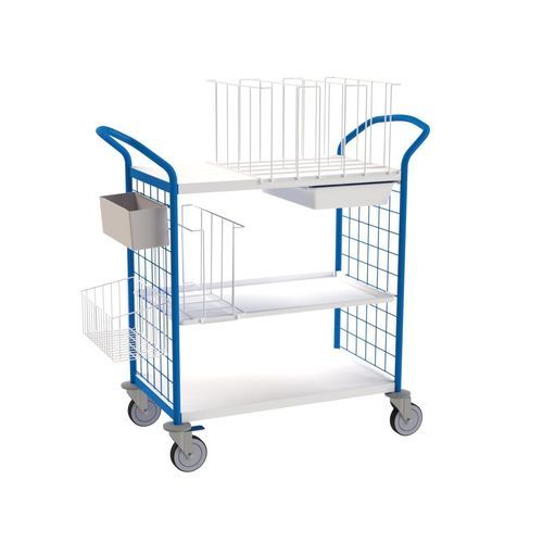 Hospital trolley - 408.32 - VILLARD MÉDICAL - changing / with side bin / open-structure