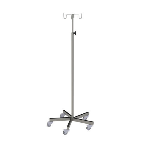 IV pole on casters - 317.22 - VILLARD MÉDICAL - 2-hook / 4-hook / height-adjustable