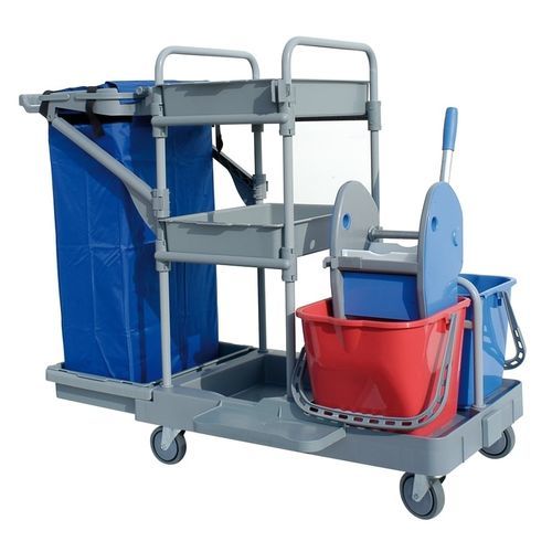 Medical trolley - STARACE 102 - IPC - cleaning / 2-tray / with bucket