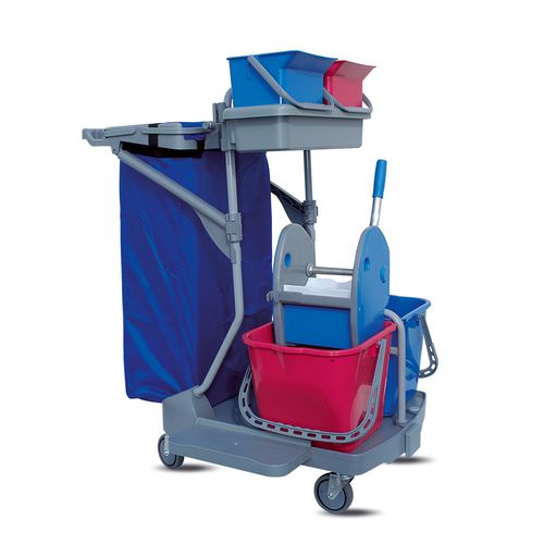 Medical trolley - STARACE 108 - IPC - cleaning / with tray / with bucket