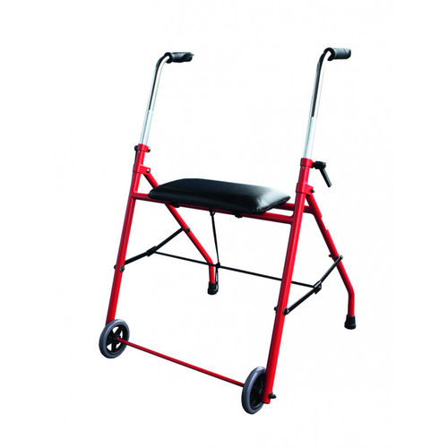 2-wheel mobility walker - Fortissimo - HMS-VILGO - bariatric / height-adjustable / folding