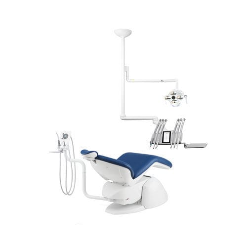 Dental unit with electric chair - PACIFIC® EVO.2 - Airel-Quetin - with adjustable headrest / with delivery system