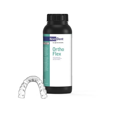 Resin dental material - Ortho Flex - 3D Systems - for therapeutic splints / for 3D printing / transparent