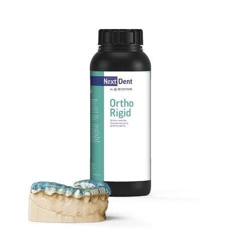 Resin dental material - Ortho Rigid - 3D Systems - for therapeutic splints / for 3D printing / transparent