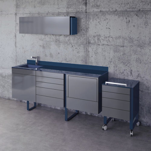 Dental instrument cabinet - Code 2 - ASTRA MOBILI METALLICI   - for dental clinics / with shelf / with door