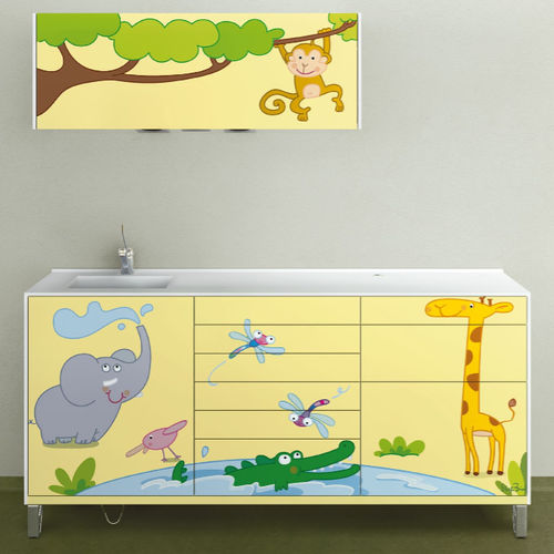 Dental instrument cabinet - Decus - ASTRA MOBILI METALLICI   - for pediatric dental clinics / modular / with shelf