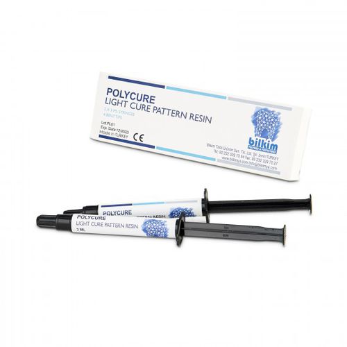 Resin dental material - POLYCURE LC - BILKIM CO. LTD. - for implant systems / photopolymerizable