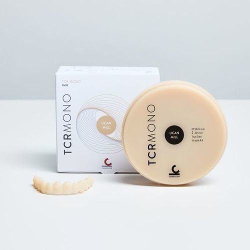 Acrylic dental material - UCAN Mill - Candulor - CAD/CAM / for dental prostheses / for denture making
