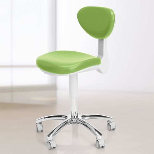 Dental stool - C7  - Castellini - height-adjustable / swivel / with backrest