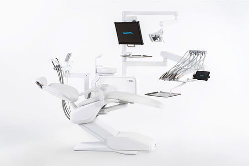 Dental treatment unit with chair - Model Pro 500 - DIPLOMAT DENTAL s.r.o. - compact / with monitor / with delivery system