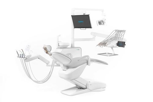 Dental treatment unit with chair - Model Pro 500 - DIPLOMAT DENTAL s.r.o. - compact / with monitor / with delivery system
