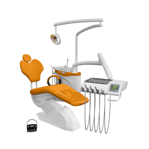 Dental unit with adjustable headrest - 654 NIKA - CHIROMEGA - with hygiene system / with delivery system / with LED light
