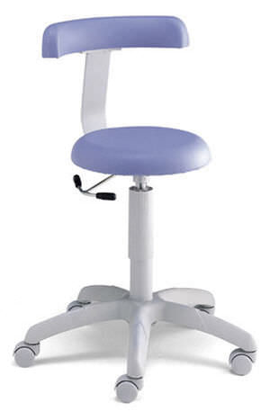 Dental stool - 612/00 - Carlo De Giorgi - height-adjustable / with backrest / on casters