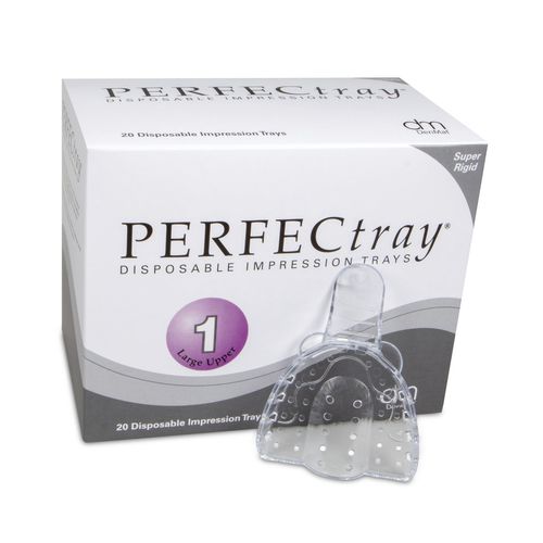 Partial denture dental impression tray - PERFECtray®#1  - DenMat Holdings - perforated