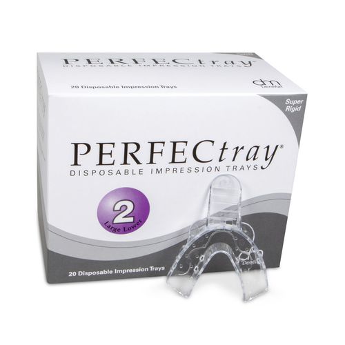 Partial denture dental impression tray - Perfectray®#2 - DenMat Holdings - lower / perforated