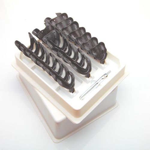 Partial denture dental impression tray - TD0303 - DENTAL MARKET s.r.l.   - perforated
