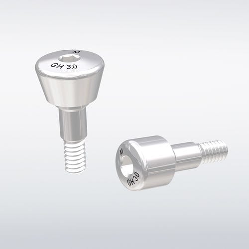 Cylindrical gingiva former - 384 series - DENTAURUM - titanium / conical / straight