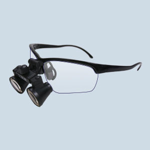 Glasses-type surgical loupe - iZoom Sports  - DentLight - with flip-up system