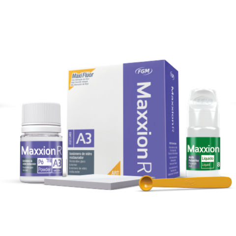 Dental restoration cement - MAXXION R - FGM Dental Products - glass ionomer / liquid