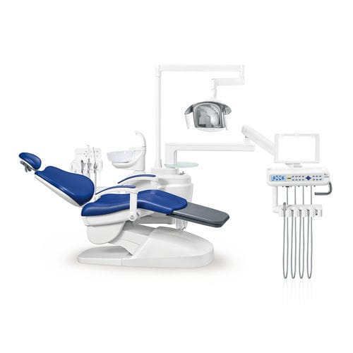 Dental treatment unit with chair - AL-398HF - Foshan Anle Medical Apparatus - with adjustable headrest / with hygiene system / with delivery system