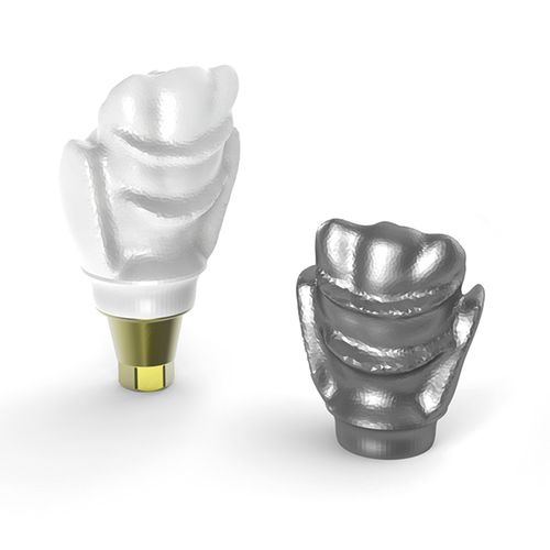 CoCr dental crown - GEASS S.r.l.   - PMMA / zirconia