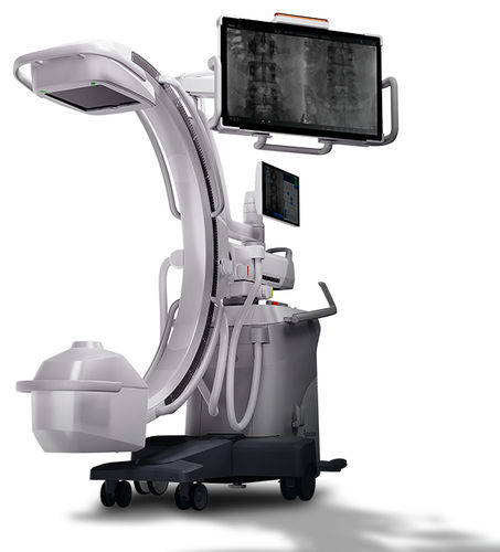Mobile C-arm - BELLIGER ACE - Genoray - with flat panel detector / with integrated video monitor
