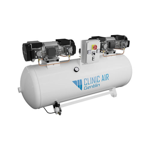 Laboratory air compressor - CLINIC 12.500 - Gentilin - dental / for milling machines / piston