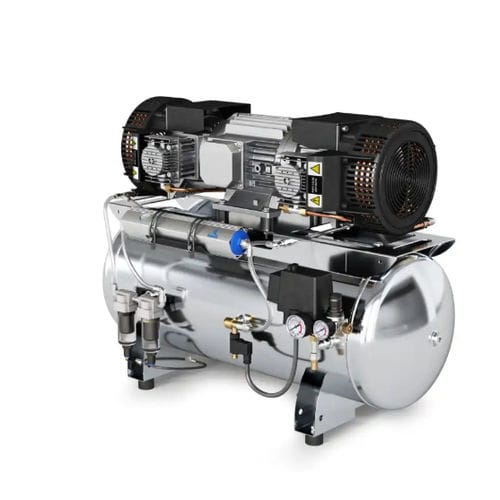 Laboratory air compressor - CLINIC DRY 6/90 H - Gentilin - dental / for milling machines / piston