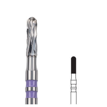 Orthodontic burr - C4AK series - Edenta - tungsten carbide / coating / tin