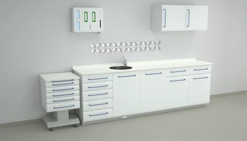 Modular laboratory workstation - W21 - ERIO - mobile / on casters / with sink