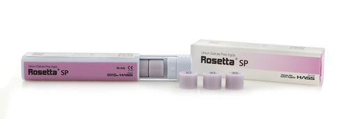 Glass ceramic dental material - Rosetta® SP - HASS CORP   - lithium disilicate / for dental inlays / for dental veneers
