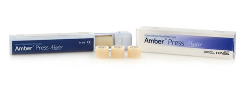 Lithium disilicate dental material - Amber® Press Master - HASS CORP   - for dental inlays / for dental veneers / for dental onlays