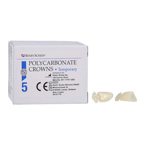 Polycarbonate dental crown 1009425 Henry Schein anterior teeth / prefabricated
