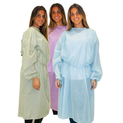 Unisex visitor gown - IDI - cotton / washable