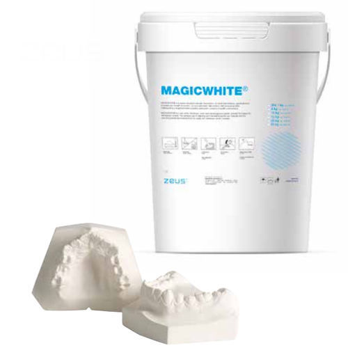 Plaster dental material - zeus magicwhite® - INDUSTRIA ZINGARDI SRL   - orthodontic / modeling / powder