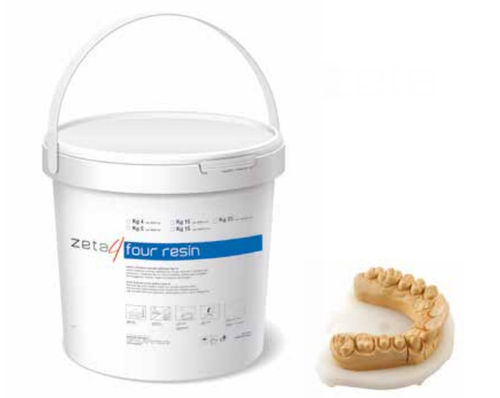 Stone dental material - zeta zetafour - INDUSTRIA ZINGARDI SRL   - resin / for dental bridges / for dental crowns