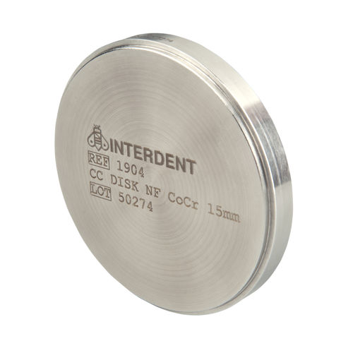 CoCr dental material - CC Disk NF - Interdent - for dental restorations / CAD/CAM / biocompatible