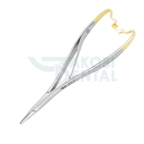 Dental surgery needle holder - NH5074E - Jakobi Dental GmbH - Mathieu-Kocher / tungsten carbide / stainless steel