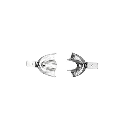 Partial denture dental impression tray - MA - LARIDENT S.R.L.   - perforated