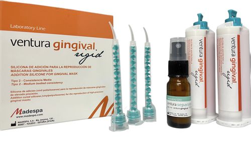 Silicone dental material - ventura gingival rigid - MADESPA S.A.   - milling / for dental laboratories / gingival
