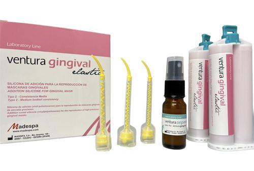 Silicone dental material - ventura gingival elastic - MADESPA S.A.   - for dental laboratories / gingival / translucent