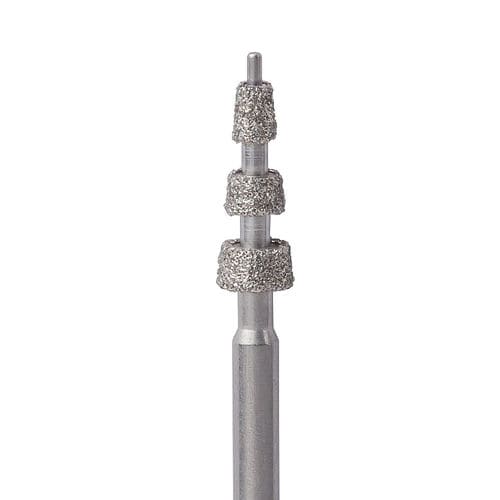 Dental laboratory burr - 510W - Meisinger - diamond / stainless steel / coating