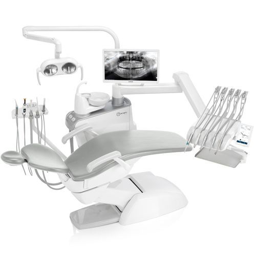 Dental unit with electric chair - M10 - Mocom - compact / with adjustable headrest / with hygiene system