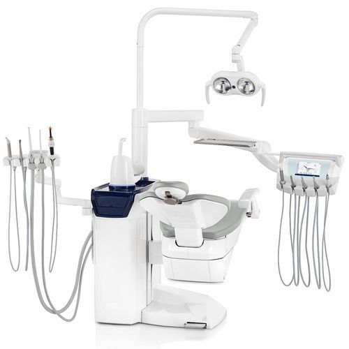 Dental unit with electric chair - V10 - Mocom - with adjustable headrest / with hygiene system / with delivery system