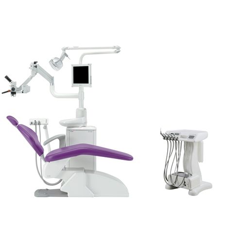 Compact dental unit - Universal ML Cart - O.M.S. S.p.A. OFFICINE MECCANICHE SPECIALIZZATE   - with monitor / with delivery system / with LED light