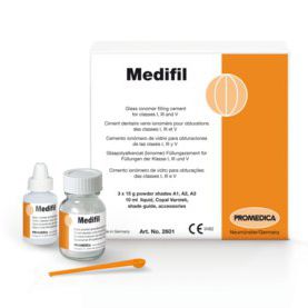 Dental restoration cement - Medifil - Promedica Dental Material GmbH   - glass ionomer
