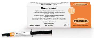Glass ionomer dental material - Composeal - Promedica Dental Material GmbH   - for dental restorations / photopolymerizable / radio-opaque