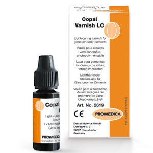 Fluoride varnish dental material - Copal Varnish LC - Promedica Dental Material GmbH   - for root canal sealing / liquid / photopolymerizable