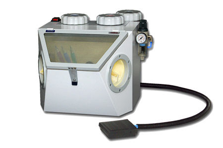 Foot-operated sandblaster - COBRA 3P - ROKO - 3-tank