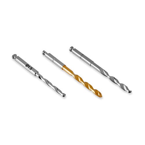 Pilot drill bit - FIP series - SAEG S.r.l. - for dental implantology / stainless steel / coating